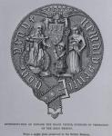 Representation of Edward the Black Prince Kneeling in Veneration of the Holy Trinity (engraving) (b/w photo)