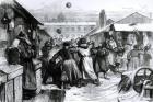 Football in the Jews' Market, St. Petersburg, from the 'Illustrated London News', 1874 (engraving) 1874 (engraving)