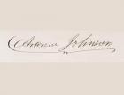 Signature of Andrew Johnson (litho)