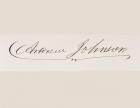 Signature of Andrew Johnson (litho)