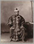 Burmese magistrate, late 19th century (albumen print) (b/w photo)