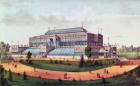 Horticultural Hall, Grand United States Centennial Exhibition 1876 (colour litho)