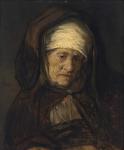 Head of an Aged Woman, 1655-60 (oil on panel)