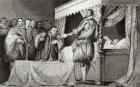 Henri III (1551-89) names Bearnais (1553-1610) as his successor, from 'Histoire de France' by Colart, published c.1840 (engraving)