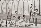 A public bath in France in the 19th century. From Illustrierte Sittengeschichte vom Mittelalter bis zur Gegenwart by Eduard Fuchs, published 1909.