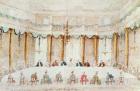 Festive Dinner Given to Celebrate the Marriage of Armand (1771-1847) Duke of Polignac to the Baroness Idalia of Neukirchen at Villa Gradenigo, Carpenedo, 1790 (w/c over graphite with pen & ink on paper)