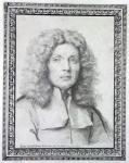Self Portrait, 1684 (chalk on paper) (b/w photo)
