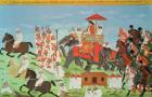 Colonel James Todd travelling by elephant through Rajasthan with his Cavalry and Sepoys (gouache) (see also 82777)