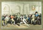 Mr H Angelo's Fencing Academy, engraved by Charles Rosenberg, 1791 (hand coloured aquatint)