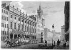 View of The Town Hall, Exchange, Glasgow, engraved by Joseph Swan, 1828 (engraving)