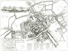 Map of Oxford, 1643 (engraving) (b/w photo)