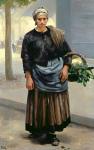 Marianne Orfrey, Vegetable Seller (oil on canvas)