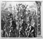 The Triumph of Caesar, Plate 6, engraved by Robert van Audenaerde, 1692 (engraving)