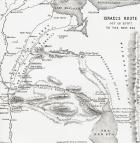 Map showing the Israelites route to the Red Sea during their exodus from Egypt. From The Imperial Bible Dictionary, published 1889.