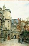 The Courtyard of the Museum of Cluny, c.1878-80 (panel)