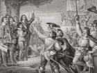 Charles I (1600-49) erecting his standard at Nottingham in the opening scene of the Great Civil War on 25th August 1642, from 'Illustrations of English and Scottish History' Volume I (engraving)