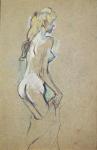 Nude Young Girl, 1893 (oil on card)