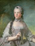 Portrait of Adelaide de France (1732-1800) with a Fan, 1749 (oil on canvas)