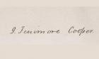 Signature of James Fenire Cooper (litho)