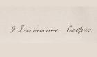 Signature of James Fenire Cooper (litho)