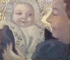 Bernadette and her Mother, c.1900 (oil on card)