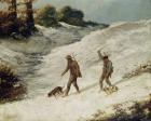 Hunters in the Snow or The Poachers (oil on canvas)