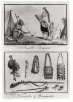 Iroquois family, arms and ornaments, from 'Tableaux cosmographiques de l'Amerique', engraved by Claude Louis Desrais (1746-1816), 1787 (engraving) (b/w photo)