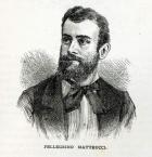 Portrait of Pellegrino Matteucci, from 'Leisure Hour', 1888 (engraving)