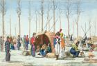 Bivouac of Russian troops on the Champs Elys̩es, Paris, 31 March 1814 (coloured engraving)