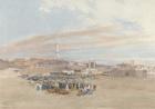 The Market Place, Tanga, Egypt, 1874 (w/c over graphite)