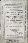 Poster advertising the Allied Terrier Club Show at the Royal Aquarium, Westminster in 1886 (litho)