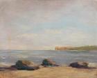The Beach at Etretat, 1872 (oil on canvas)
