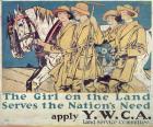 The Girl on the Land Serves the Nation's Need, World War I YWCA poster