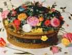Basket of Flowers (oil on panel)