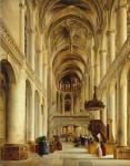 Interior of The Church of Saint-Etienne-du-Mont, Paris, c.1820 (oil on canvas)