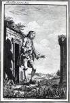 Gulliver amongst the Lilliputians, illustration from 'Gulliver's Travels' by Jonathan Swift (engraving)