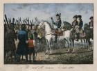 Frederick the Great with the farmers (colour litho)