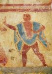 Dancer with a green tunic, from the Tomb of Giustiniani, mid 5th century BC (wall painting)