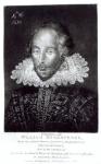 Portrait of William Shakespeare (1564-1616), engraved by Robert Dunkarton (1744-1817), published by S.Woodburn, 1811 (engraving) (b/w photo)