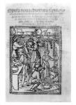 Frontispiece to an Italian cook book (woodcut) (b/w photo)