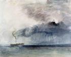 Steamboat in a Storm, c.1841 (w/c & pencil on paper)