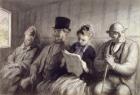 The First Class Carriage, 1864 (w/c ink wash & charcoal on paper)