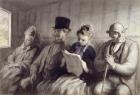 The First Class Carriage, 1864 (w/c ink wash & charcoal on paper)