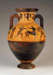 Attic black-figure neck amphora with Heracles pursuing a centaur, c.530 BC (terracotta)