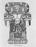 Sculpture of the Goddess Coatlicue, from 'Narrative and Critical History of America', pub. in 1889 (engraving)