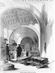 Bullion Office - Receiving Office, Bank of England (engraving) (b/w photo)