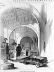 Bullion Office - Receiving Office, Bank of England (engraving) (b/w photo)