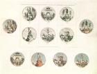 The six stations of the Festival of Unity and Indivisibility of the Republic, 10th August, 1793 (engraving)