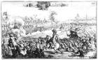 The Battle of the Boyne, July 1st 1690 (engraving) (b&w photo)