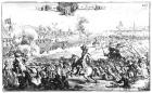 The Battle of the Boyne, July 1st 1690 (engraving) (b&w photo)